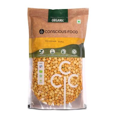 Conscious Food Organic Split Bengal Gram Chana Dal 500g