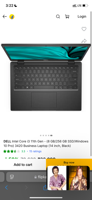 Laptop Dell Model 19