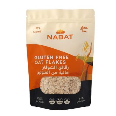 NABAT NATURAL GLUTEN FREE OAT FLAKES 450G