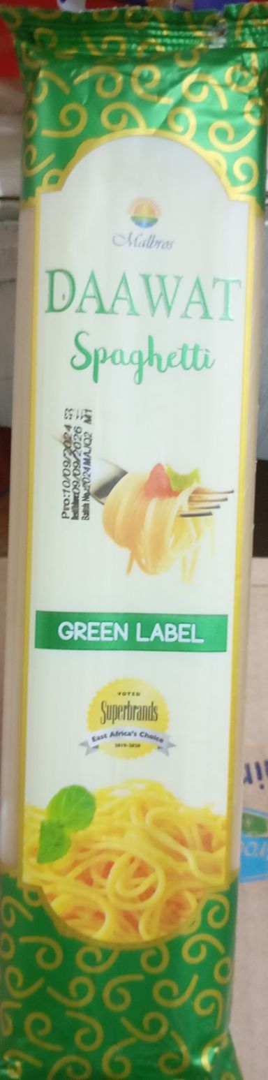 DAAWAT GREEN LABLE SPAGHETTI