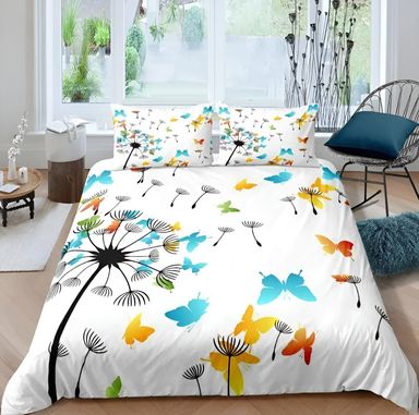 Drap blanc fleuri extra large 