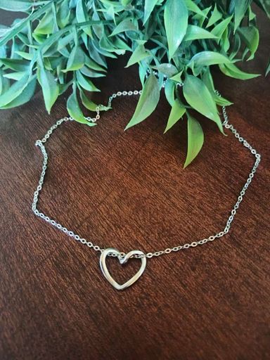 Geometric Heart Wrap Necklace 