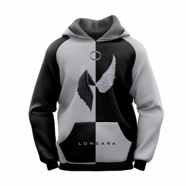 White&Black Angel Hood(All Over Print)