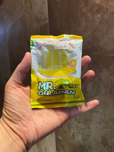 Mr. Gulaman Unflavored Jelly 25 grams - Yellow