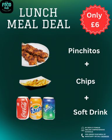 Meal Deal Pinchitos +Chips & Drink