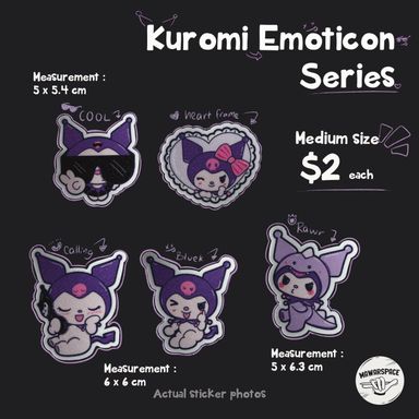 Kuromi Emoticon Series