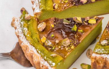 Pistachio flan tart (6 inch whole)