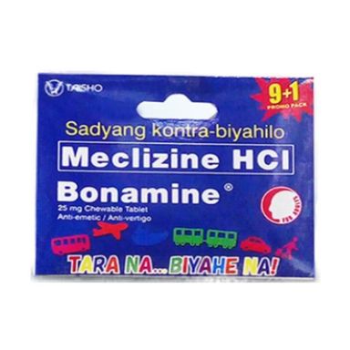 Bonamine 25mg Chewable 10 tablets