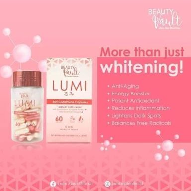 Beauty Vault LUMI 24H Glutathione Capsules 60 Caps