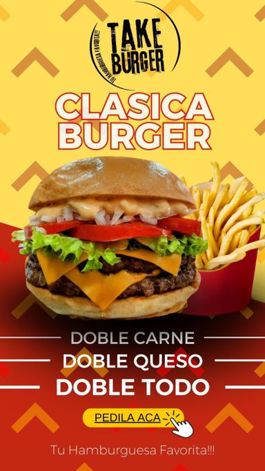 Clasic Burger + Papas Fritas