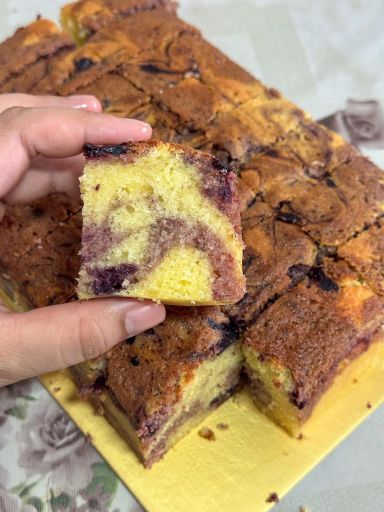 Mixed Berries Marble Cake