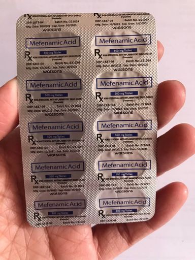 Mefenamic Acid 500grams - 10 TABLETS