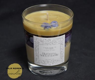 Blueberry snickerdoodle scented soywax candle