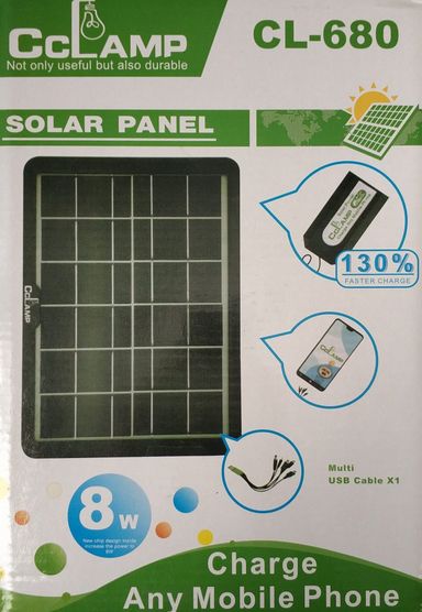 CCLamp CL-680 8W Solar Mobile Phone Charger Kit