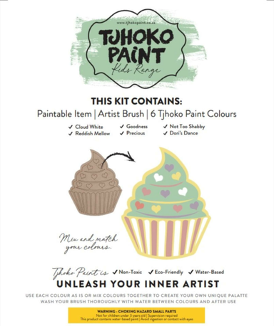 Tjhoko Jnr Flat Cut-out Cupcake (200x159mm)