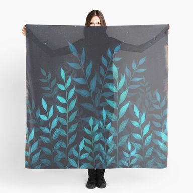 Deep Teal Stone Scarf