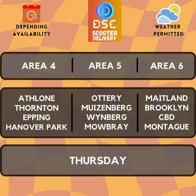 Area 4,5,6 (THURSDAY ONLY)