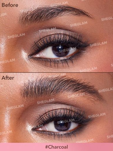 SHEGLAM Brow-Fection Angled Brush & Dip - Charcoal