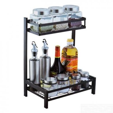 Kitchen Organizer Cabinet Spice Rack Multipurpose Storage Shelves 2 Tier kitchen shelves.