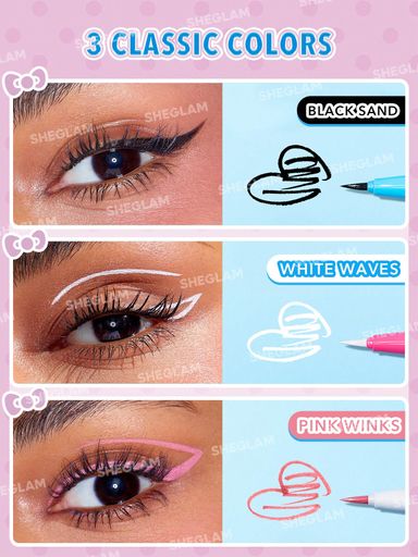 SHEGLAM X Hello Kitty Make Waves Waterproof Eyeliner - Black Sand