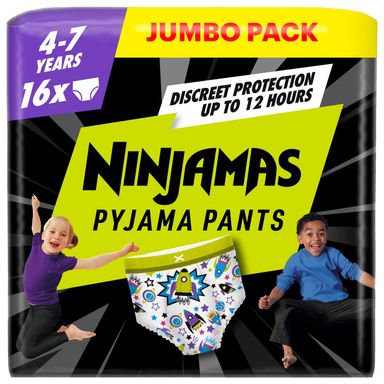 Pampers Ninjamas Pyjama Pants 4-7 Years 16 Pack