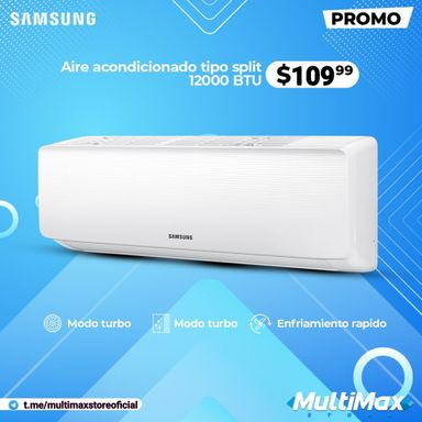 Aire Acondicionado 12.000 BTU, Marca Samsung