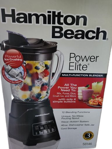 Power Elite Multi Function Hamilton Beach Blender with 12 Functions