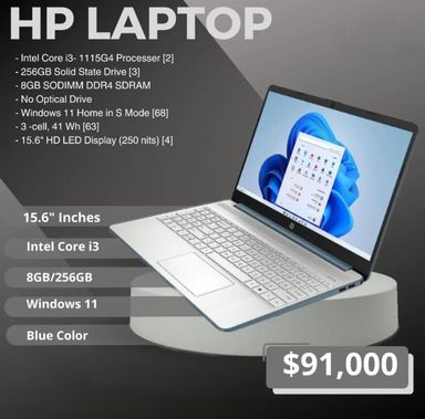 HP 15.6" Laptops, UHD Graphics, Wi-Fi, Windows 11 Silvery