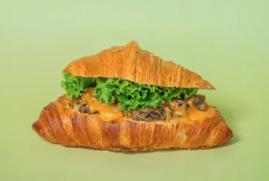 Mushroom Croissant Sandwich