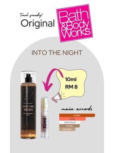 100% Original Repack 10ML Into The Night body mist spray