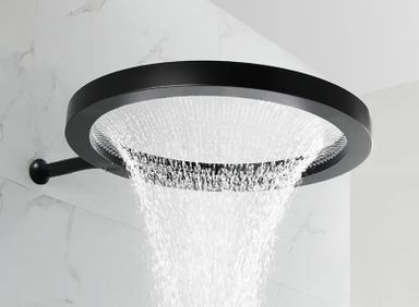 50.8 cm Shower Supercharged Top Spray Black, Rain Shower Top Spray Stainless Steel,