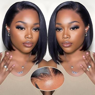 10Inch 5x5 Pre-Cut Lace Closure Bob Wig