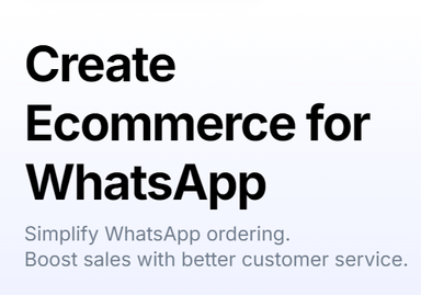 WHATSAPP E-COMMERCE STORE