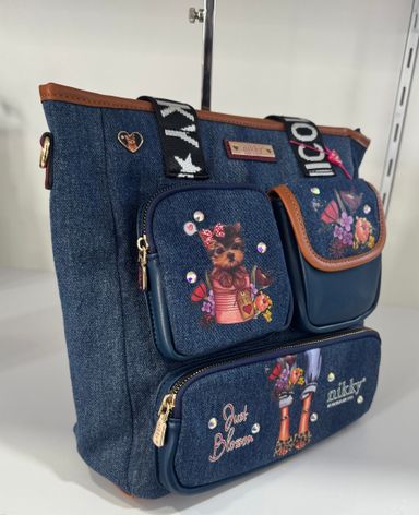 Nikky Denim handbag with 3 pocket