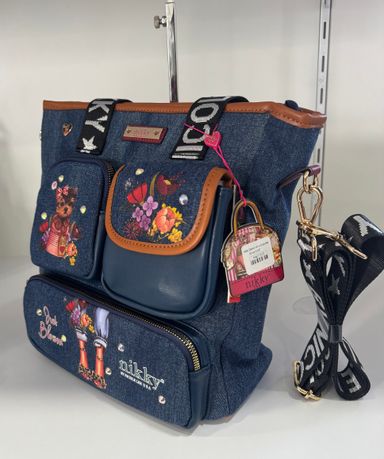 Nikky Denim handbag with 3 pocket