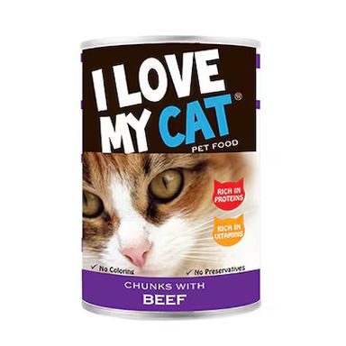 I LOVE MY CAT CHUNKS BEEF 415G