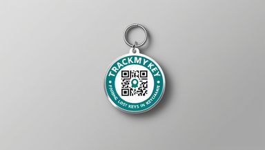 QR Keychain Design 2 ( Round )