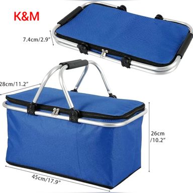 Collapsible Picnic Basket Cooler Bag – Portable & Insulated Storage