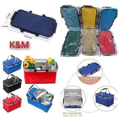 Collapsible Picnic Basket Cooler Bag – Portable & Insulated Storage