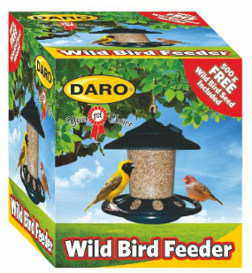 Wild bird feeder (rondavel) with seen in box