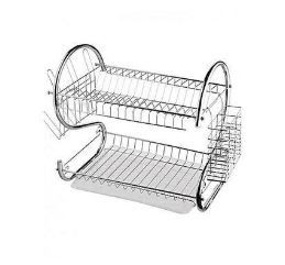 Nunix 2 Tier Dish Rack Stainless Steel, With Drain Board