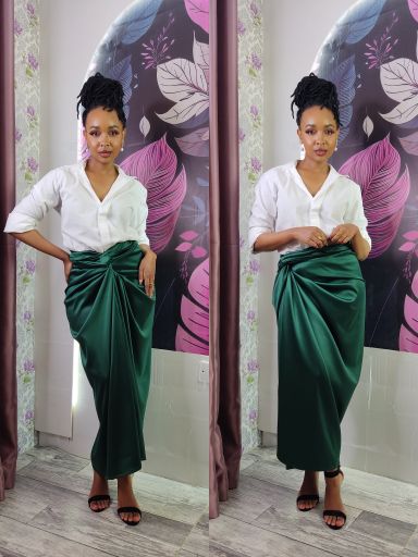 Emerald Green Wrap Skirt