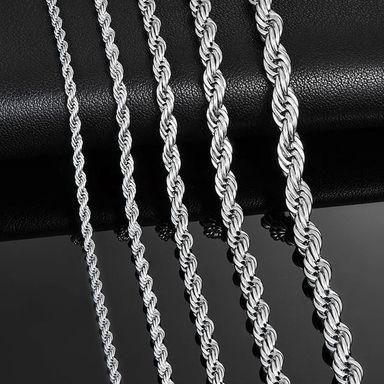 Twisted Rope Chain Design Necklace for Men 