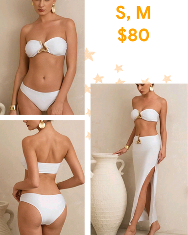 White 3 Piece Swimsuit 