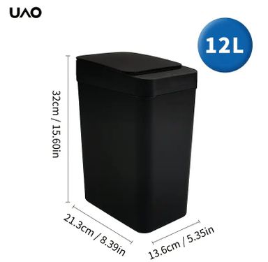 Smart Slim Trash Can with Kick-Open Lid.