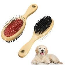 Double Sided Wooden Pet Brush