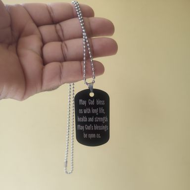 Military Tag Pendant Necklaces