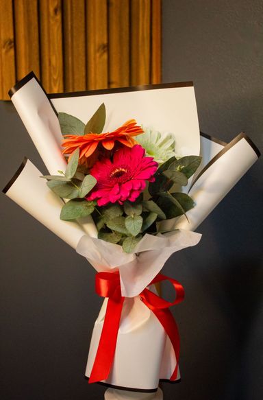 Bouquet de 3 Gerberas Naturales🌸✨