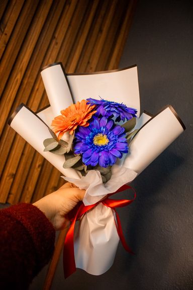 Bouquet de 3 Gerberas Naturales🌸✨