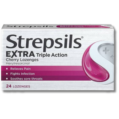 Strepsil extra strength, triple action 24s